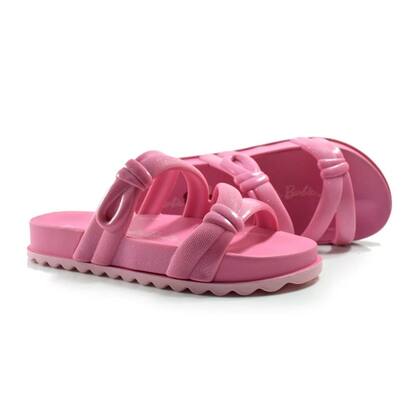 Imagem de Chinelo Slide Grendene Kids Barbie Pop Lace Rosa