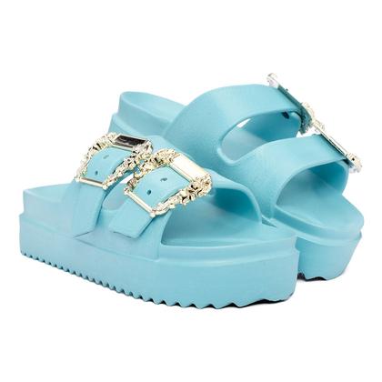 Imagem de Chinelo Slide  Leve Macio Confortável 100 em EVA com detalhe em fivela