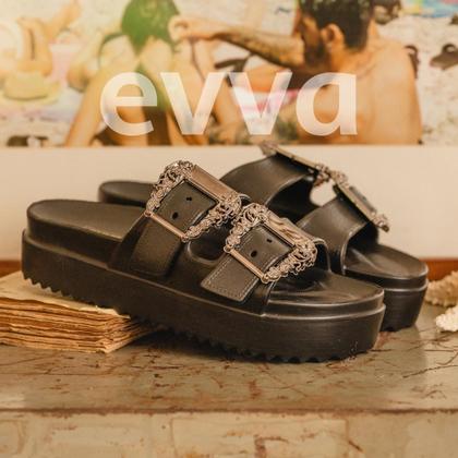 Imagem de Chinelo Slide  Leve Macio Confortável 100 em EVA com detalhe em fivela