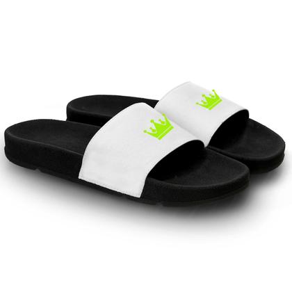 Imagem de Chinelo Slide Masculino Casual Personalizado Coroa Verde