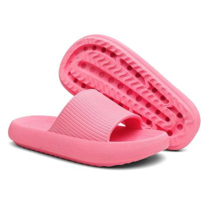Imagem de Chinelo Slide Nuvem Casual Rosa Claro Lazer Passe Piscina Leve Conforto Usaflex