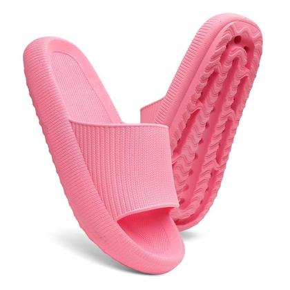 Imagem de Chinelo Slide Nuvem Casual Rosa Claro Lazer Passe Piscina Leve Conforto Usaflex