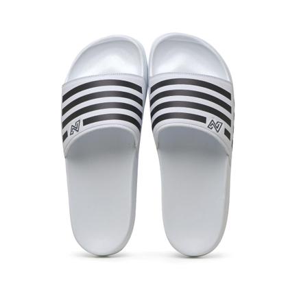 Imagem de Chinelo Slide Nuvem Sandália Preto Branco Masculino Feminino