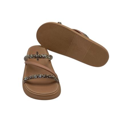 Imagem de Chinelo Slide Rasteira Tiras Strass Moleca 5469.121.2542
