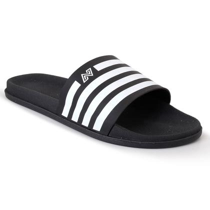 Imagem de Chinelo Slide Sandália Tira Preto Branco Bege Masculino Feminino Unissex Leve Confortável