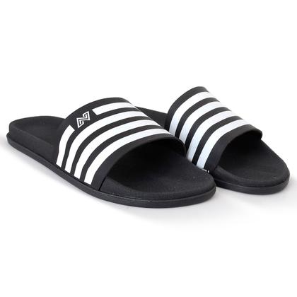 Imagem de Chinelo Slide Sandália Tira Preto Branco Bege Masculino Feminino Unissex Leve Confortável
