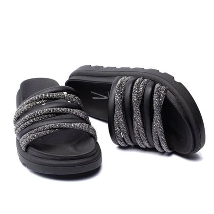 Imagem de Chinelo Slide Tiras Brilho Strass Tratorada Vizzano