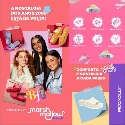 Imagem de Chinelo Tamanco Leve Nuvem Piccadilly Marshmallow Retrô 2000