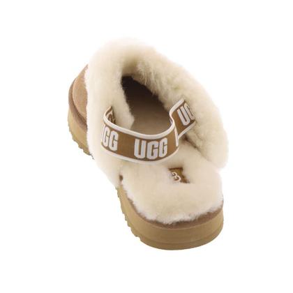 Imagem de Chinelo UGG Funkette Infantil Unissex - Marrom - Tamanho 8