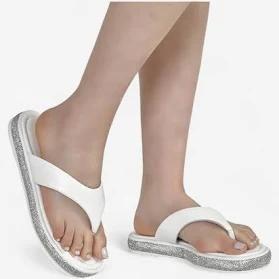 Imagem de Chinelo Via Marte Branco Com Brilhos 114-014-01