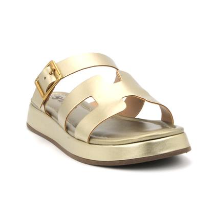 Imagem de Chinelo Via Uno 80304 Papete Flatform Metalizada Casual Feminino