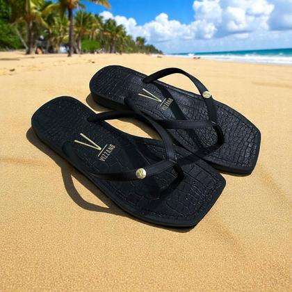 Imagem de chinelo vizzano feminino bico quadrado c/pingente