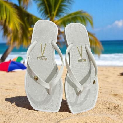 Imagem de chinelo vizzano feminino bico quadrado c/pingente