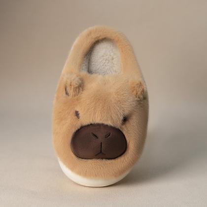 Imagem de Chinelos de inverno Gaolinci Cartoon Capivara de algodão para mulheres