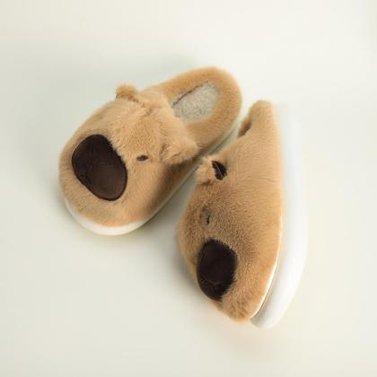 Imagem de Chinelos de inverno Gaolinci Cartoon Capivara de algodão para mulheres