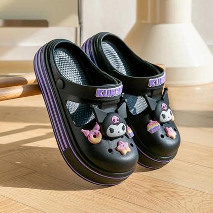 Imagem de Chinelos De Praia Antiderrapantes Hello Kitty Kuromi Para Meninas, Sapatos De Personagem De Anime