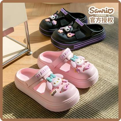 Imagem de Chinelos De Praia Antiderrapantes Hello Kitty Kuromi Para Meninas, Sapatos De Personagem De Anime