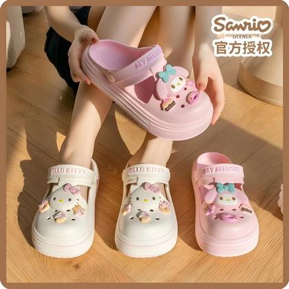 Imagem de Chinelos De Praia Antiderrapantes Hello Kitty Kuromi Para Meninas, Sapatos De Personagem De Anime