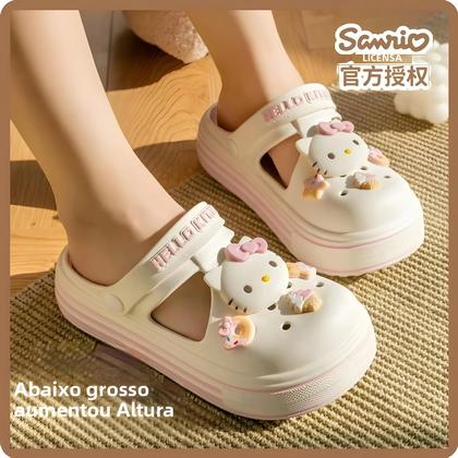 Imagem de Chinelos De Praia Antiderrapantes Hello Kitty Kuromi Para Meninas, Sapatos De Personagem De Anime