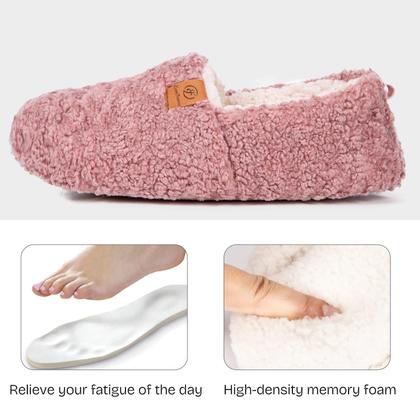 Imagem de Chinelos EverFoams Soft Curly Full Memory Foam para mulheres rosa