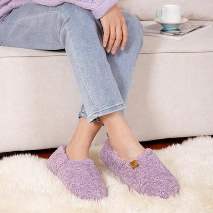 Imagem de Chinelos EverFoams Soft Curly Full Memory Foam para mulheres roxos