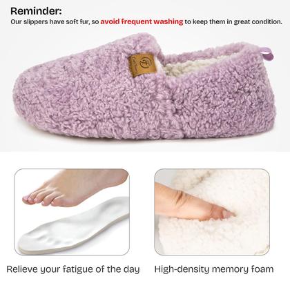 Imagem de Chinelos EverFoams Soft Curly Full Memory Foam para mulheres roxos