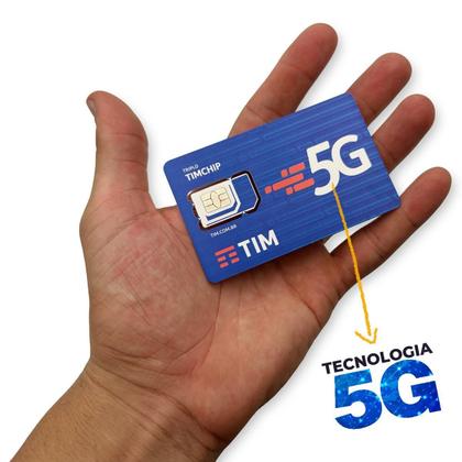 Imagem de Chip Tim Pré Pago 5G DDD do 11 ao 99 Triplo Corte