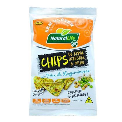 Imagem de Chips de Arroz Integral e Milho com Mix de Legumes Sem GlútenNatural Life 70g