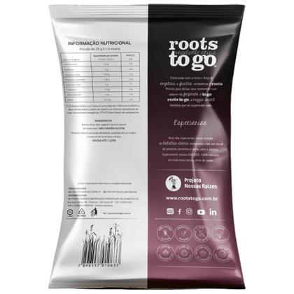 Imagem de Chips de Batata-Doce com Especiarias Roots to Go contendo 3 pacotes de 45g cada
