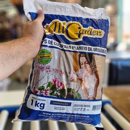 Imagem de Chips de Coco P/ Orquídea e Substrato Natural All Garden 1kg