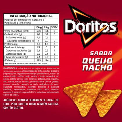 Imagem de Chips De Milho Doritos Sabor Queijo Nacho 120G