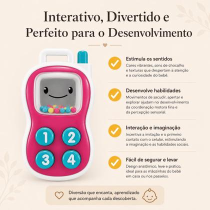 Imagem de Chocalho Celular Educativo para Bebê Bang Toys a partir de 3 meses