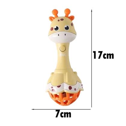 Imagem de Chocalho E Mordedor Musical Com Luz Girafa Macio Girafinha