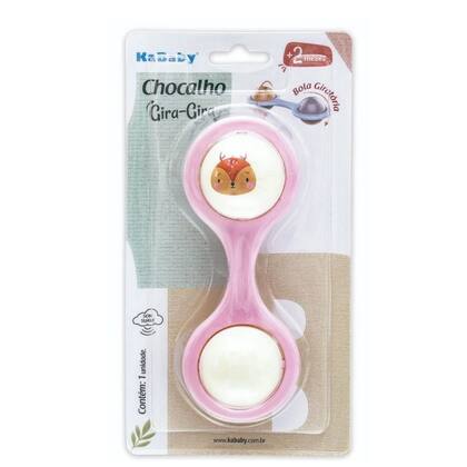 Imagem de Chocalho Gira-Gira Rosa +2meses Kababy