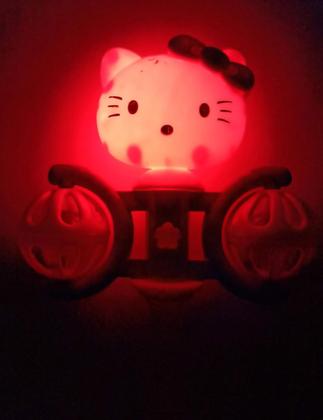 Imagem de Chocalho Infantil Bebê Menina Mordedor Mão sinos Som Piscando Luz Desenho animado Hello Kitty Baby Presente Lembrancinha