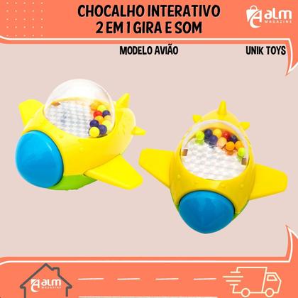 Imagem de Chocalho Interativo 2 Em 1 Gira E Som 3 Meses - Unik Toys