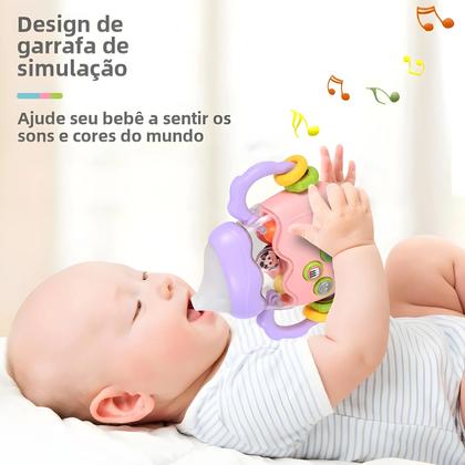 Imagem de Chocalho Quebra-Cabeça Educativo para Bebês Recém-Nascidos - Brinquedo Sensorial e Presente