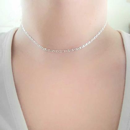 Imagem de Chocker Chapinha Estampada Folheada a Prata