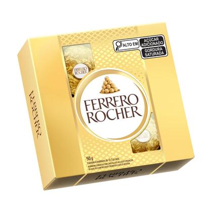 Imagem de Chocolate Bombom Ferrero Rocher 4 Unidades