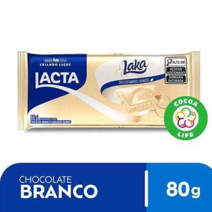 Imagem de Chocolate Branco Laka Lacta Barra 80g