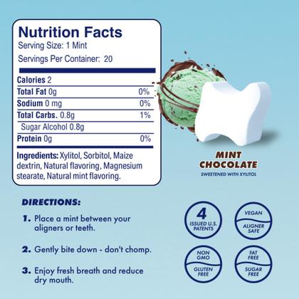 Imagem de Chocolate com menta Mints Movemints Clear Aligner (pacote com 3)