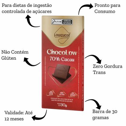 Imagem de Chocolate Diet Zero Lactose 70% Cacau - Lowçúcar 30g