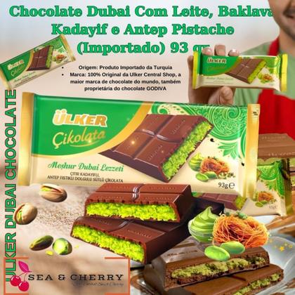 Imagem de Chocolate Dubai Com Leite, Baklava Kadayif e Antep Pistache (Importado) 93 gr