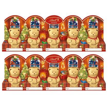 Imagem de Chocolate Importado, Lindt, 10 Ursinhos Teddy De 10G