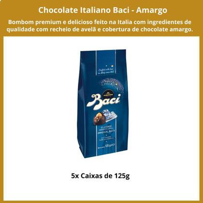 Imagem de Chocolate Italiano Baci Bombom Amargo 5 Caixas 125g