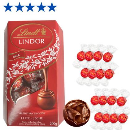 Imagem de Chocolate Lindt Lindor 200g Bombom Swiss Milk