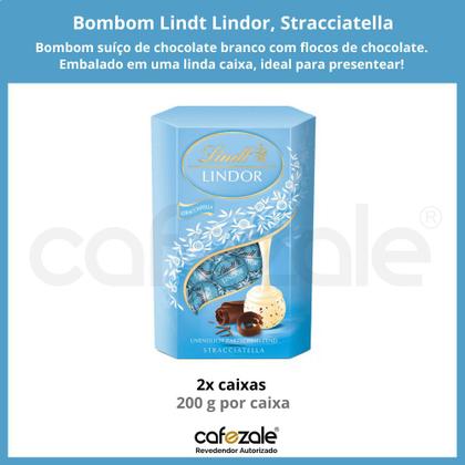 Chocolate Lindt Lindor Branco, Stracciatella, 2 Caixas 200g