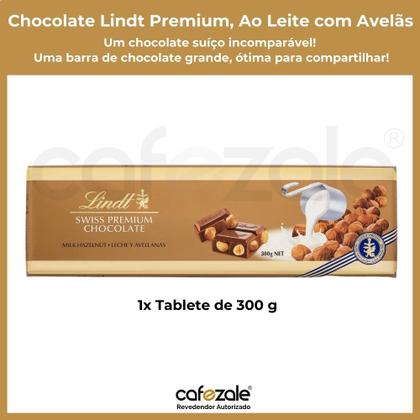 Imagem de Chocolate Lindt Premium, Ao Leite Com Avelã, Barra de 300g