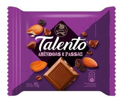 Imagem de Chocolate Mini Talento Amêndoas E Passas 25g Caixa C/15