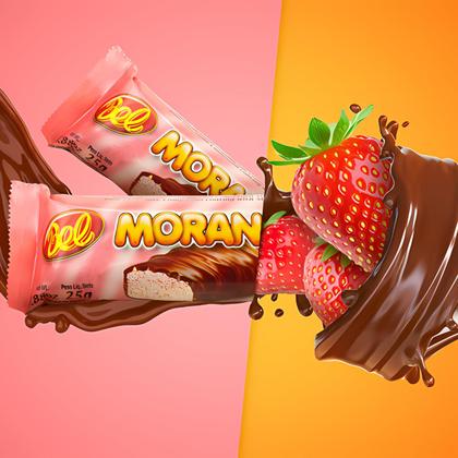 Imagem de Chocolate Moranguete Bel  Caixa com 12 Unidades (108g)